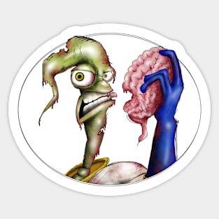 Zombie Worm Jim Sticker